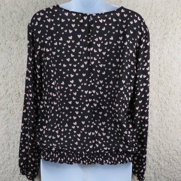 H&M*‎ Women's Long Sleeve Boat Neck Elastic Hem/Cuffs Pullover Blouse~ Size 8 - Picture 2 of 10